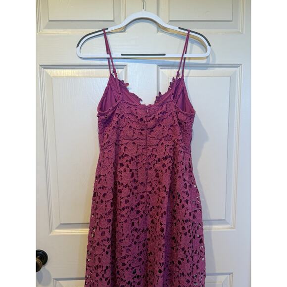 ASTR The Label The Lace Sleeveless Midi Dress XLarge XL Sundress Burgundy - Picture 9 of 12